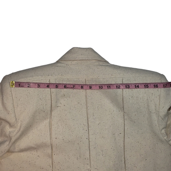 Naturelle George Georgiou Tan Beige 100% Silk Blazer Sz XS Western Style Jacket - Picture 14 of 16